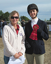 Rachel Panarites of Way Farm with Coach Peggy Gauger on September 17th, 2011